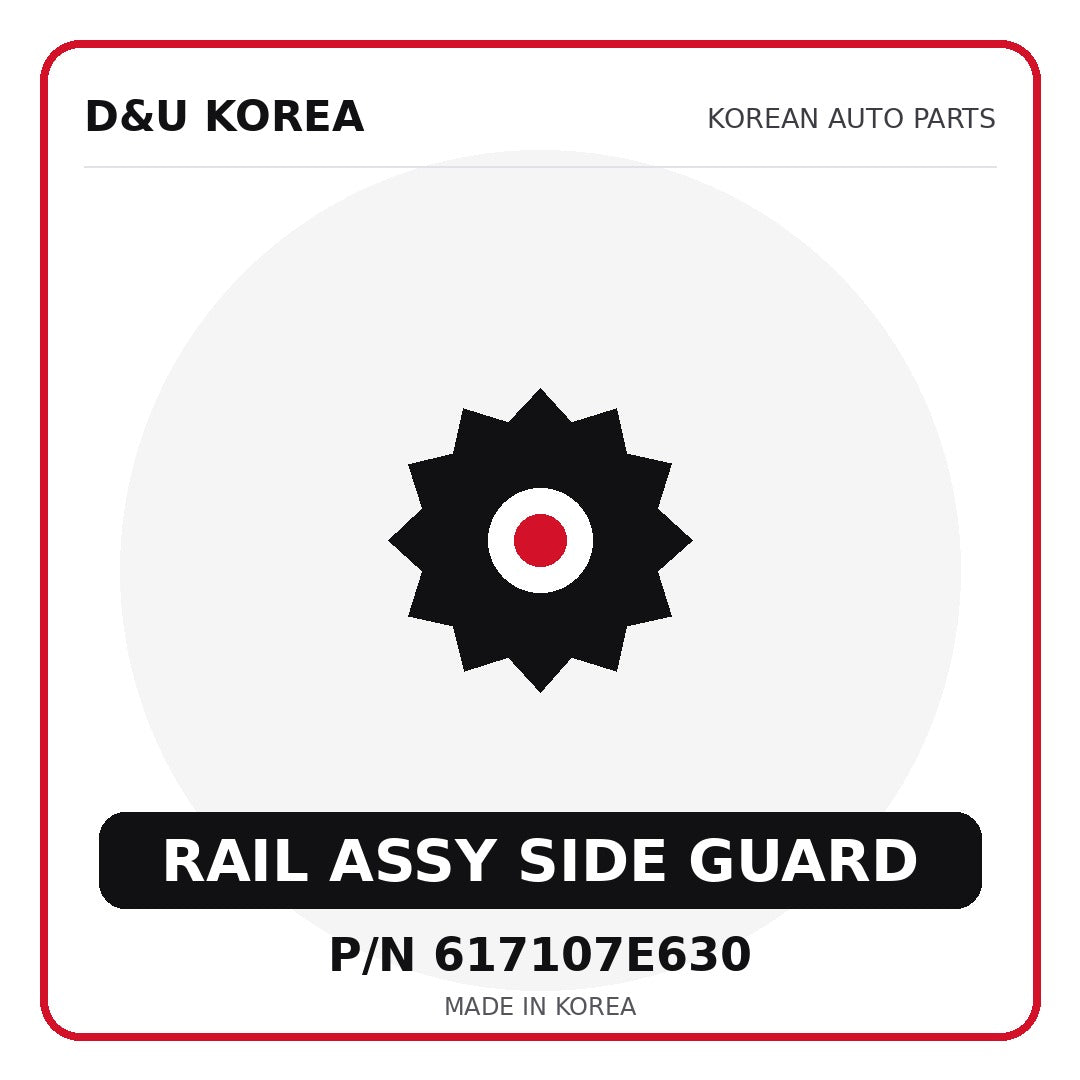 Genuine Mobis RAIL ASSY SIDE GUARD 617107E630 - Korean auto parts from D&U Korea
