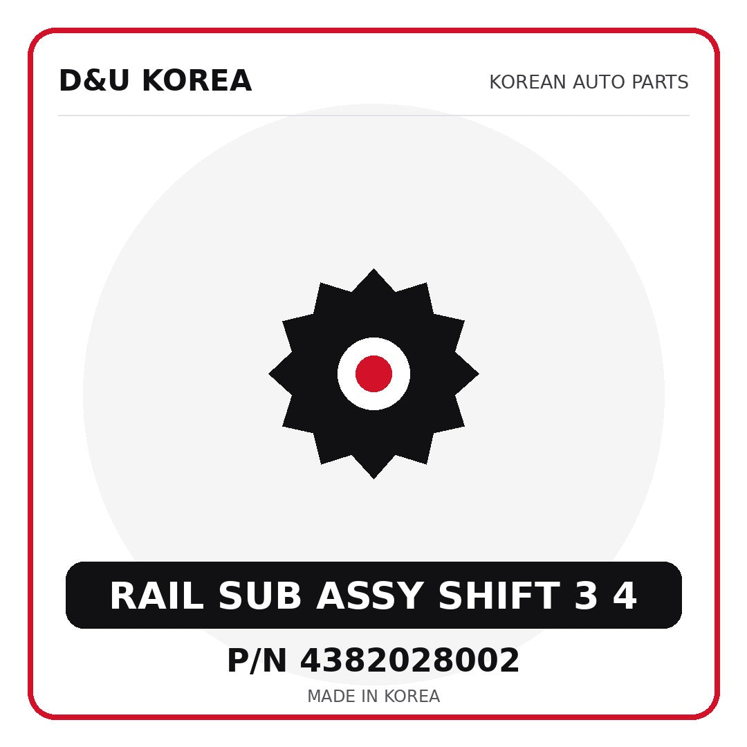 Genuine Mobis RAIL SUB ASSY SHIFT 3 4 4382028002 - Korean auto parts from D&U Korea