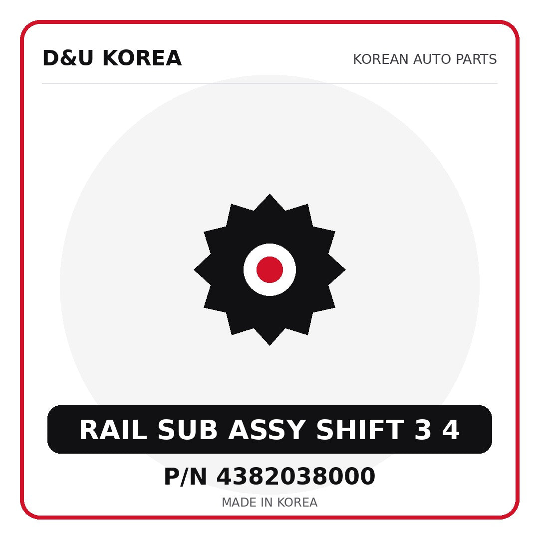 Genuine Mobis RAIL SUB ASSY SHIFT 3 4 4382038000 - Korean auto parts from D&U Korea
