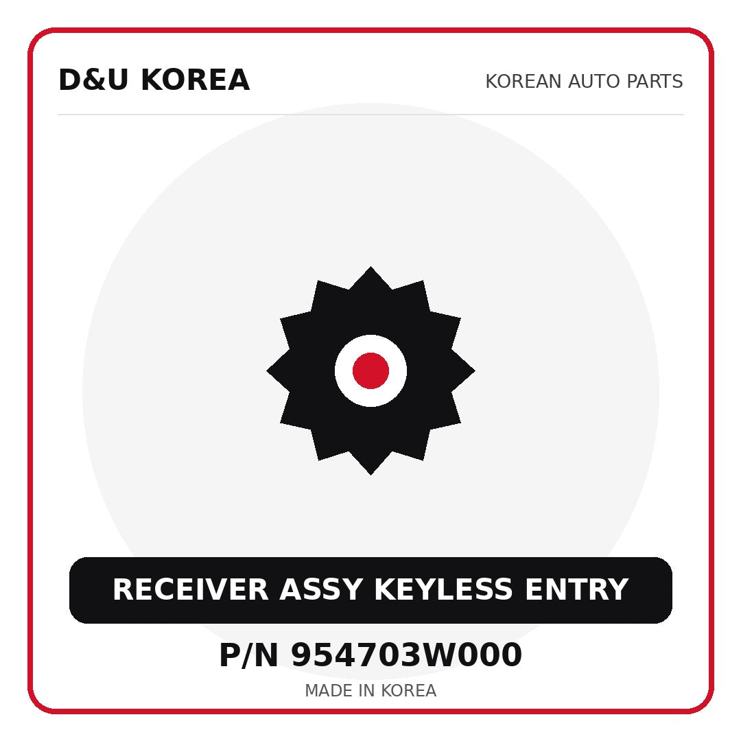 Genuine Mobis RECEIVER ASSY KEYLESS ENTRY 954703W000 for Korean vehicles | D&U Korea