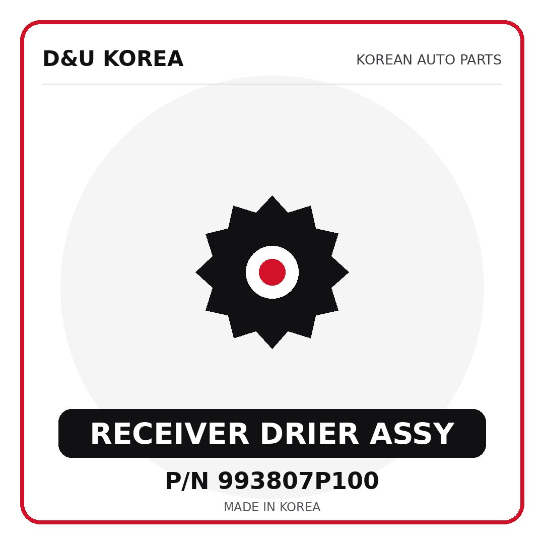 Genuine Mobis RECEIVER DRIER ASSY 993807P100 for Korean vehicles | D&U Korea