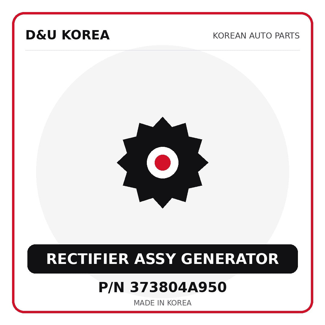 Genuine Mobis RECTIFIER ASSY GENERATOR 373804A950 - Korean auto parts from D&U Korea