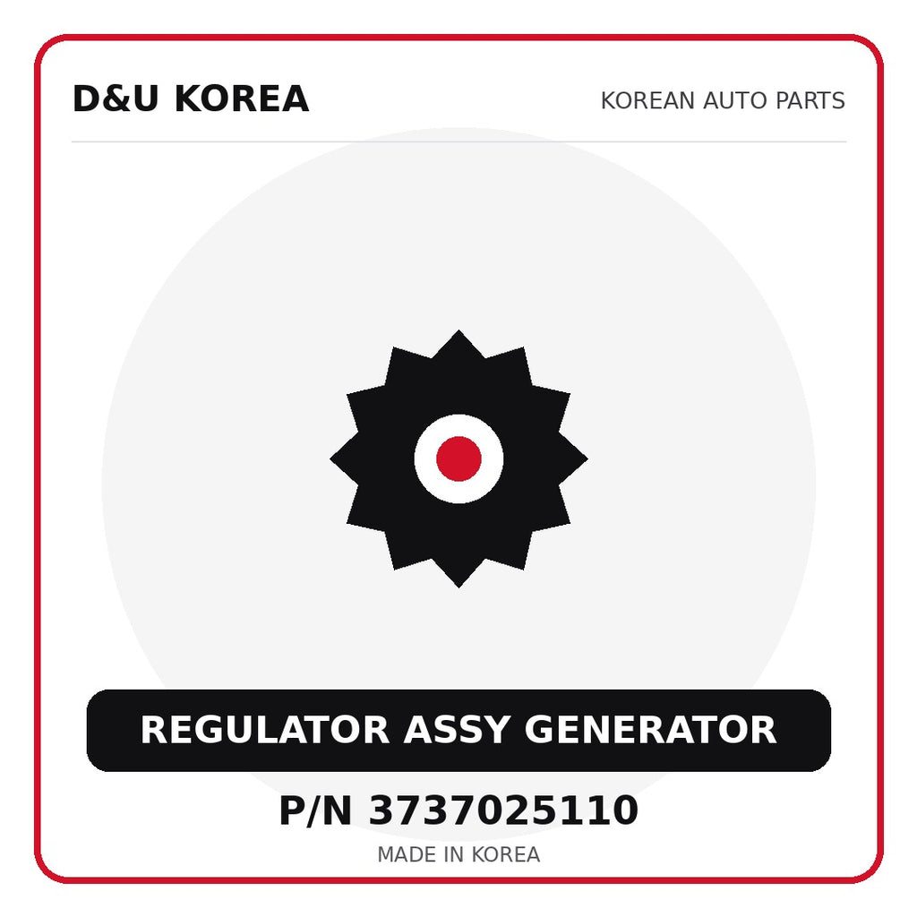 Genuine Mobis REGULATOR ASSY GENERATOR 3737025110 - Korean auto parts from D&U Korea