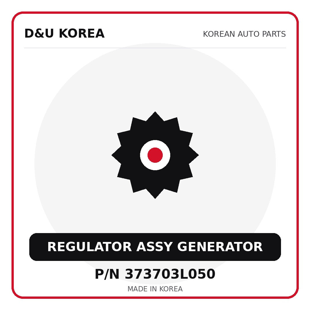 Genuine Mobis REGULATOR ASSY GENERATOR 373703L050 - Korean auto parts from D&U Korea