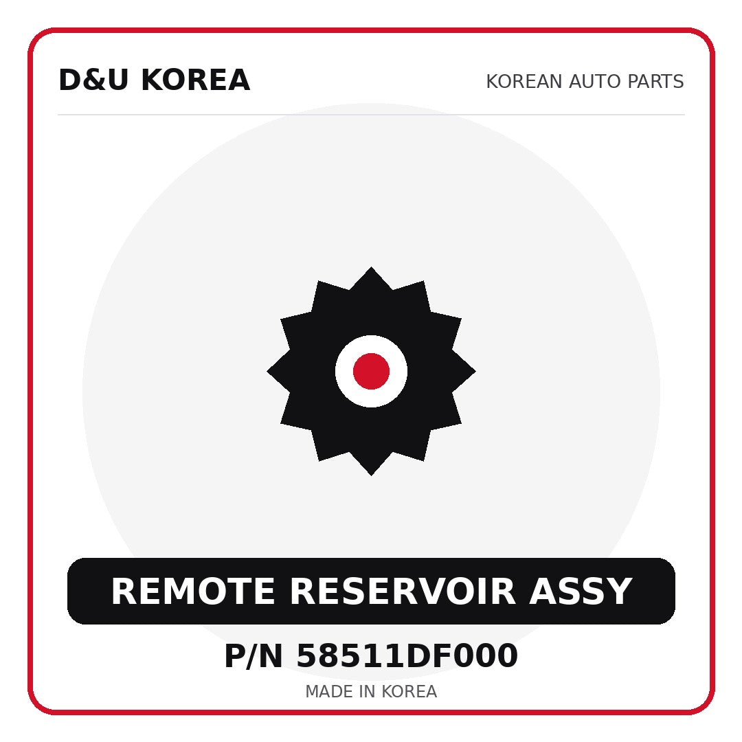 Genuine Mobis REMOTE RESERVOIR ASSY 58511DF000 - Korean auto parts from D&U Korea