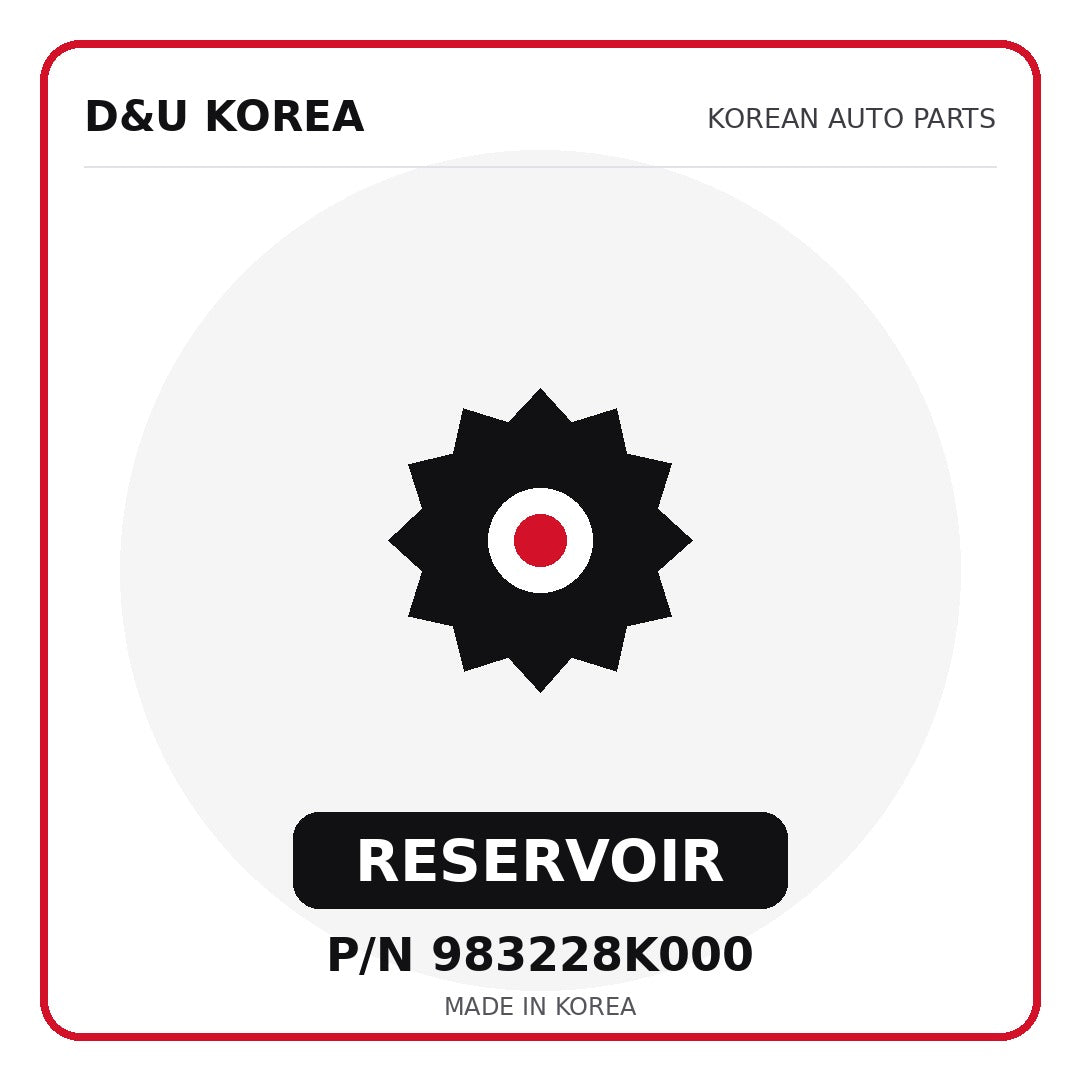 Genuine Mobis RESERVOIR 983228K000 - Korean auto parts from D&U Korea