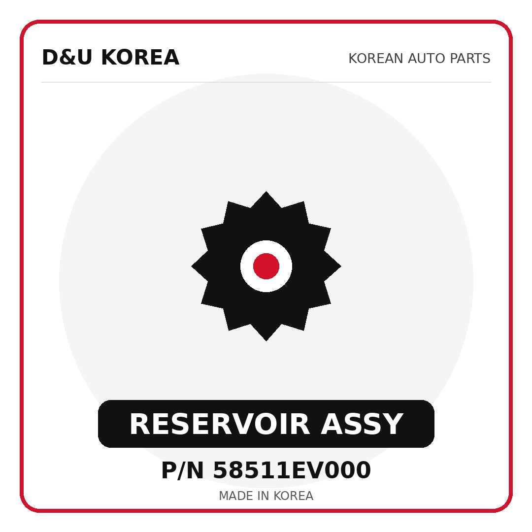 Genuine Mobis RESERVOIR ASSY 58511EV000 - Korean auto parts from D&U Korea