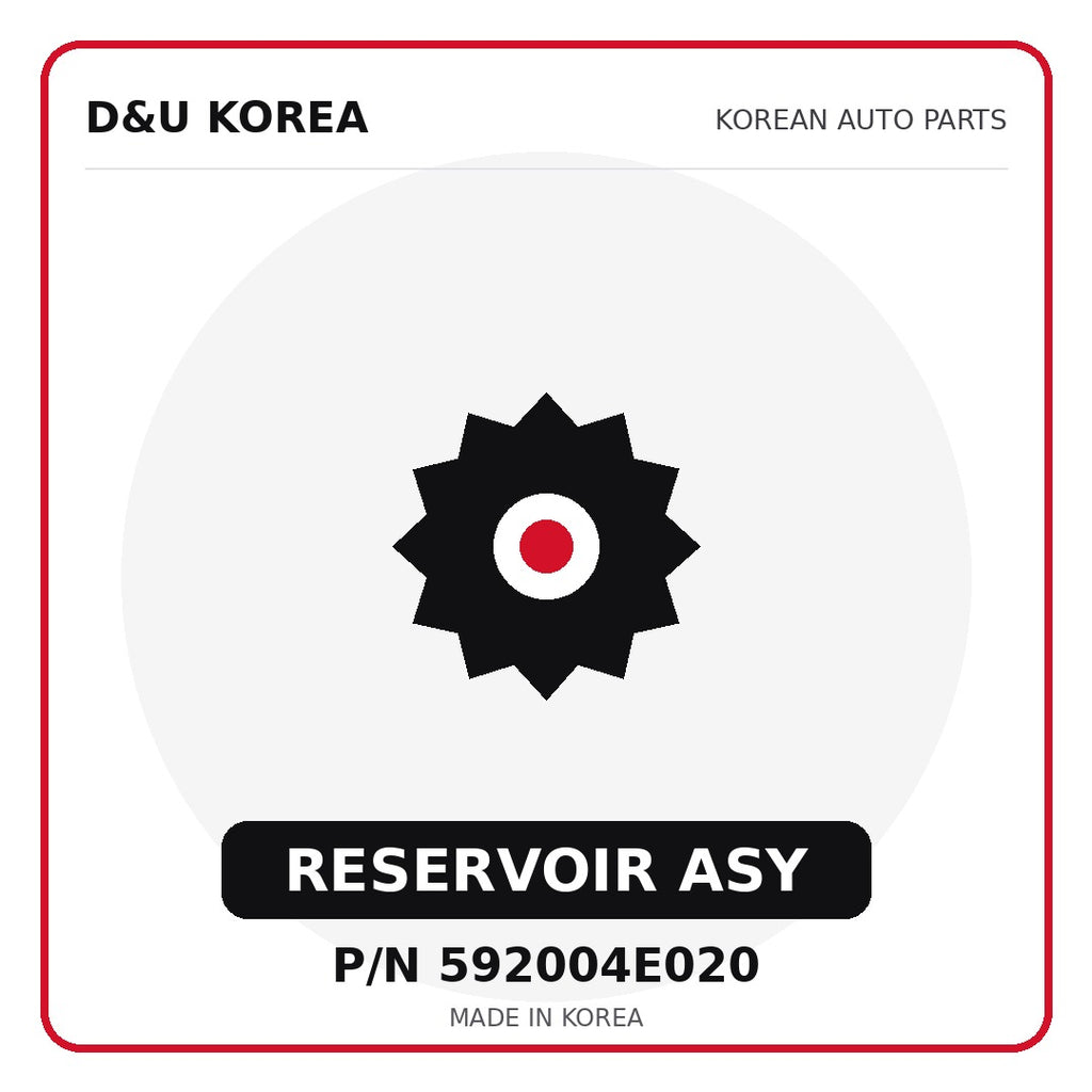 Genuine Mobis RESERVOIR ASY 592004E020 - Korean auto parts from D&U Korea