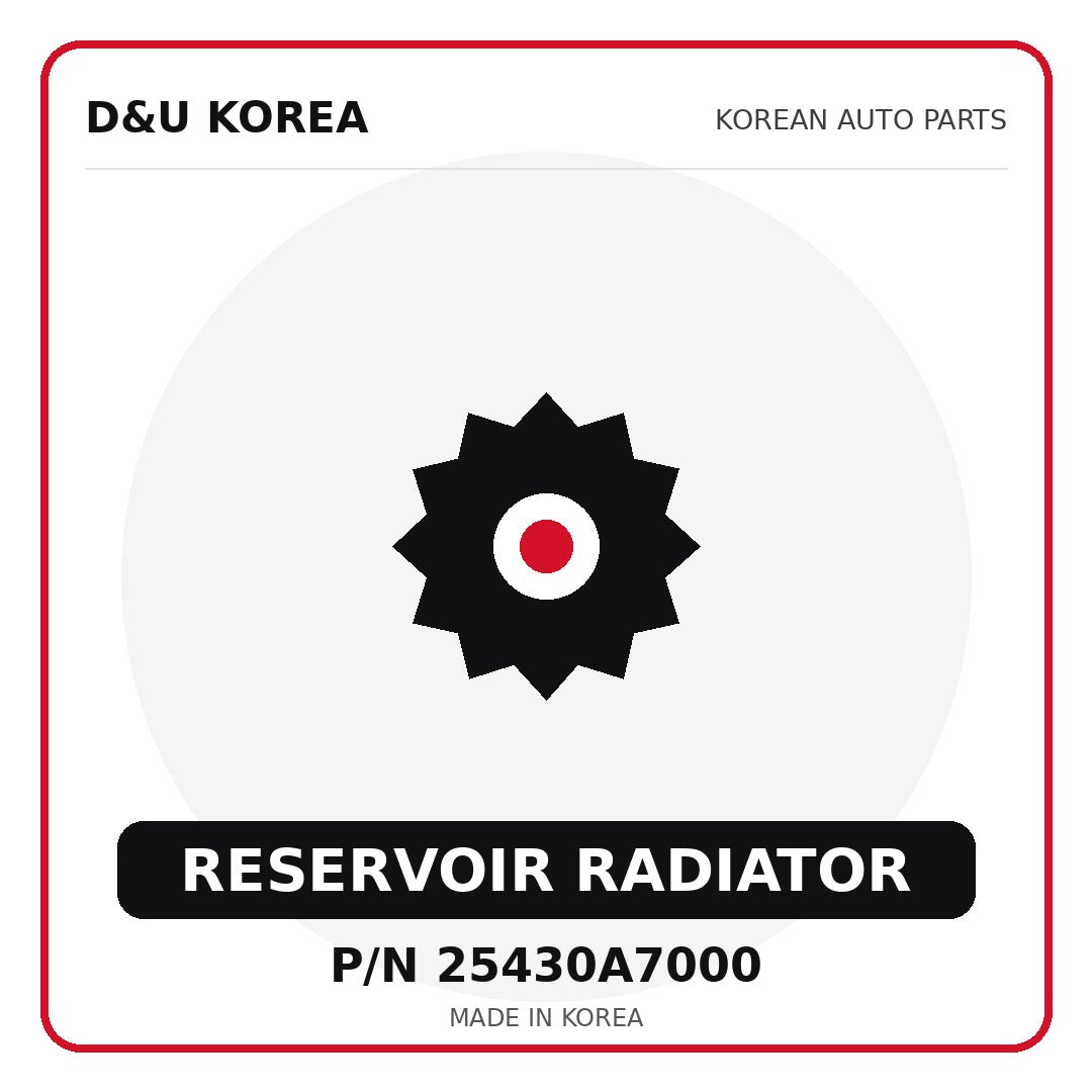 Genuine Mobis RESERVOIR RADIATOR 25430A7000 - Korean auto parts from D&U Korea