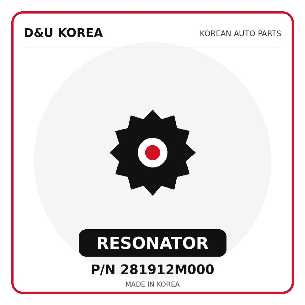 Genuine Mobis RESONATOR 281912M000 - Korean auto parts from D&U Korea