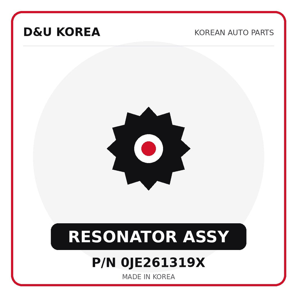 Genuine Mobis RESONATOR ASSY 0JE261319X - Korean auto parts from D&U Korea