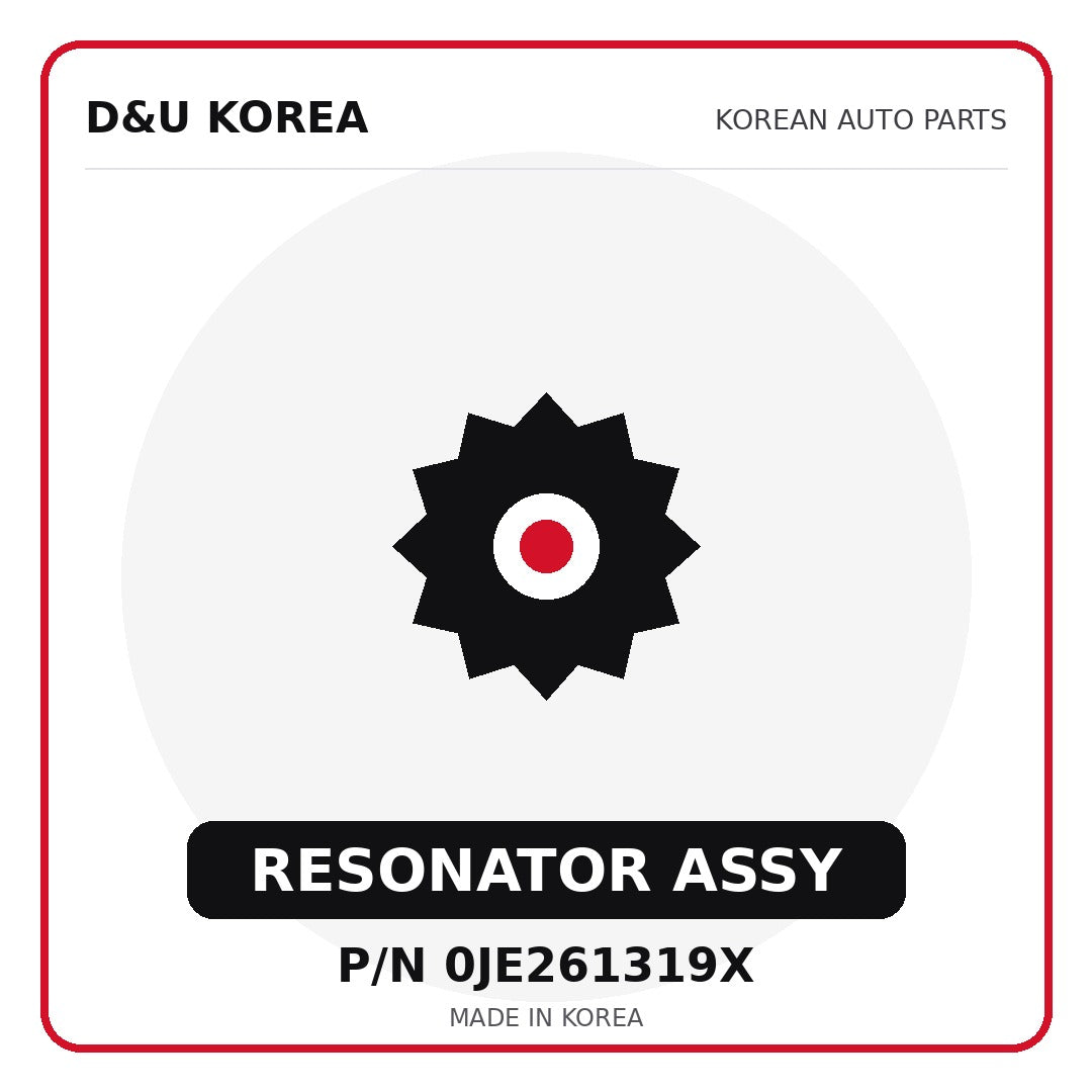 Genuine Mobis RESONATOR ASSY 0JE261319X - Korean auto parts from D&U Korea