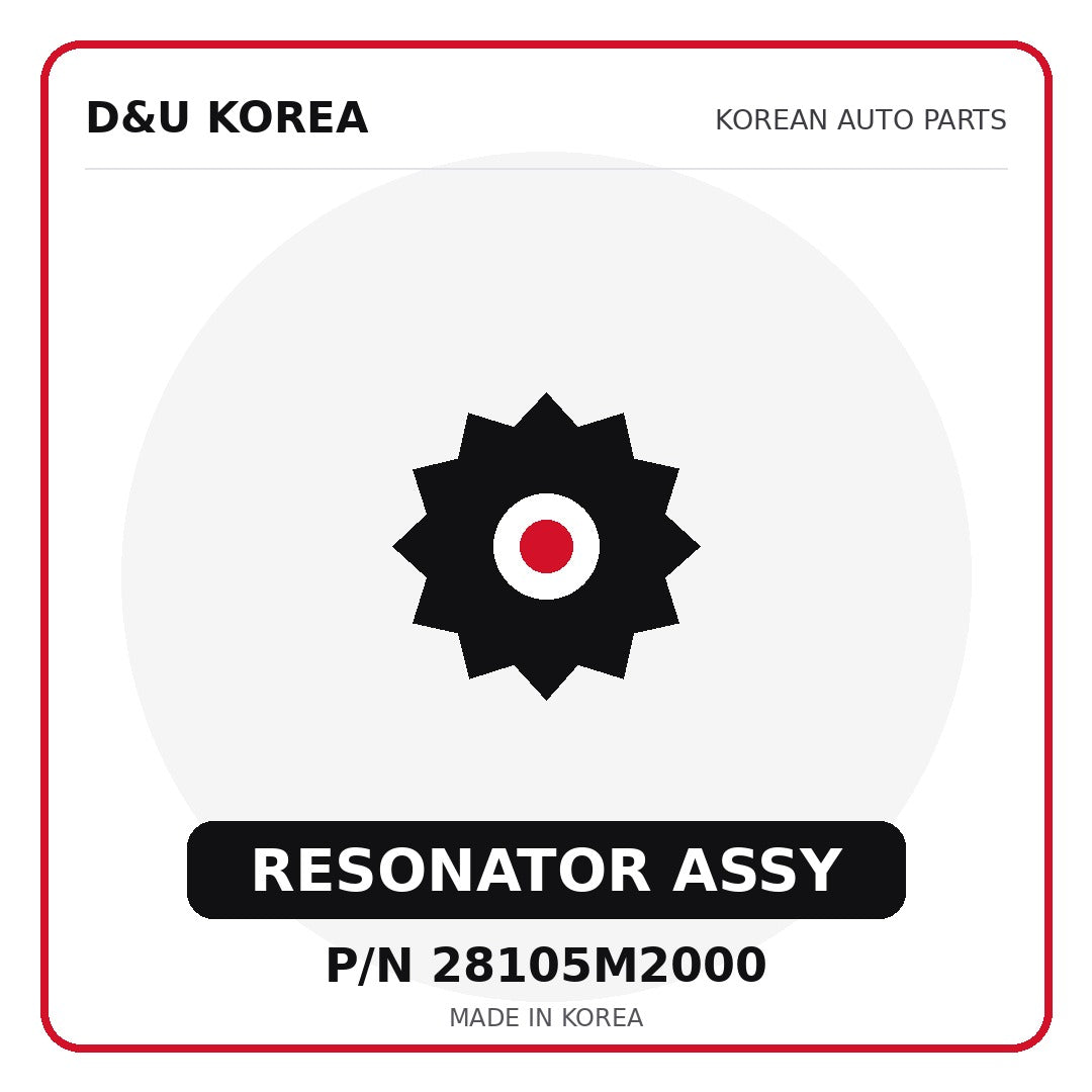 Genuine Mobis RESONATOR ASSY 28105M2000 - Korean auto parts from D&U Korea