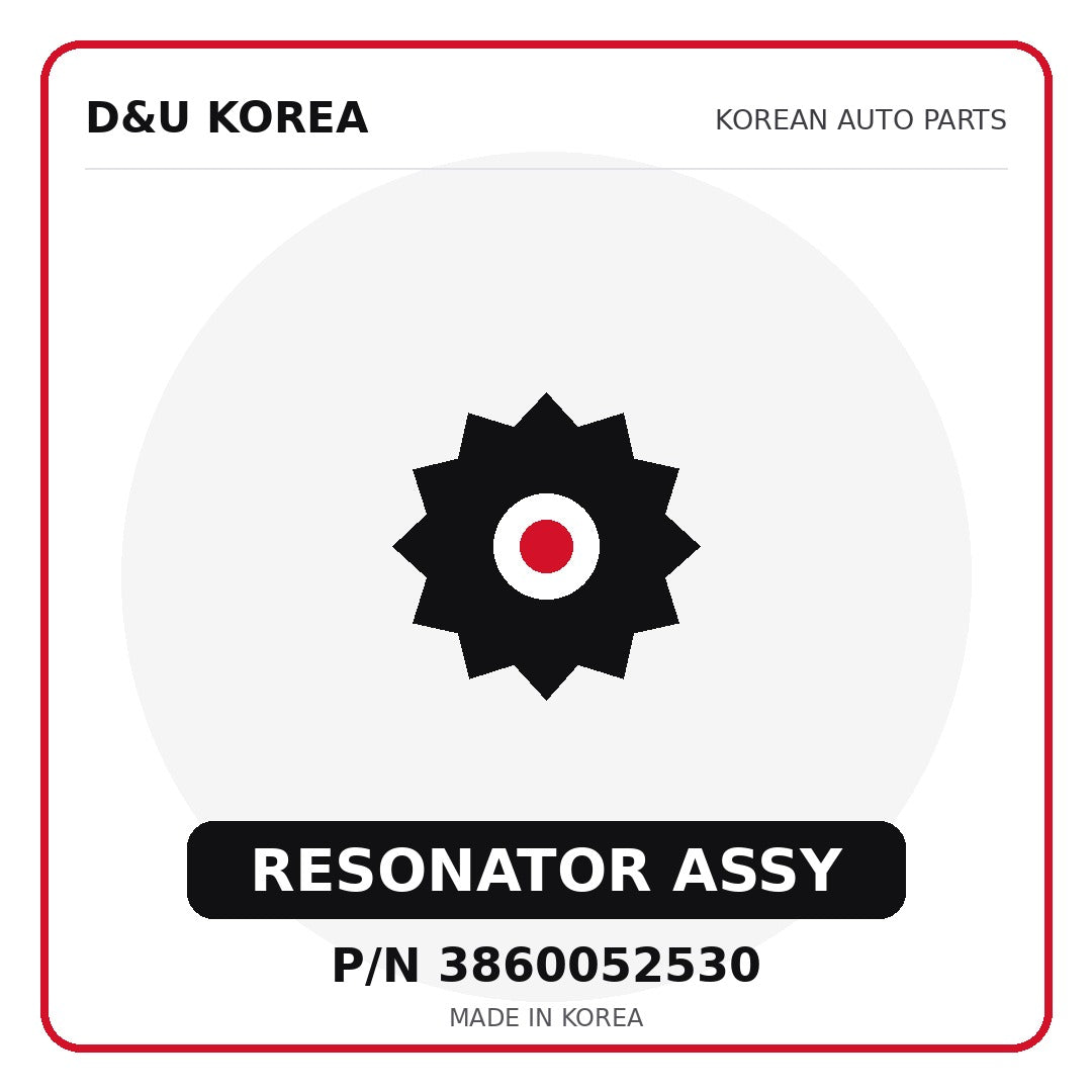 Genuine Mobis RESONATOR ASSY 3860052530 - Korean auto parts from D&U Korea