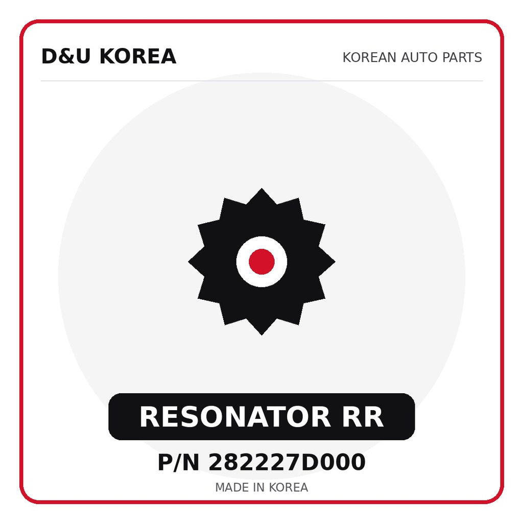 Genuine Mobis RESONATOR RR 282227D000 for Korean vehicles | D&U Korea