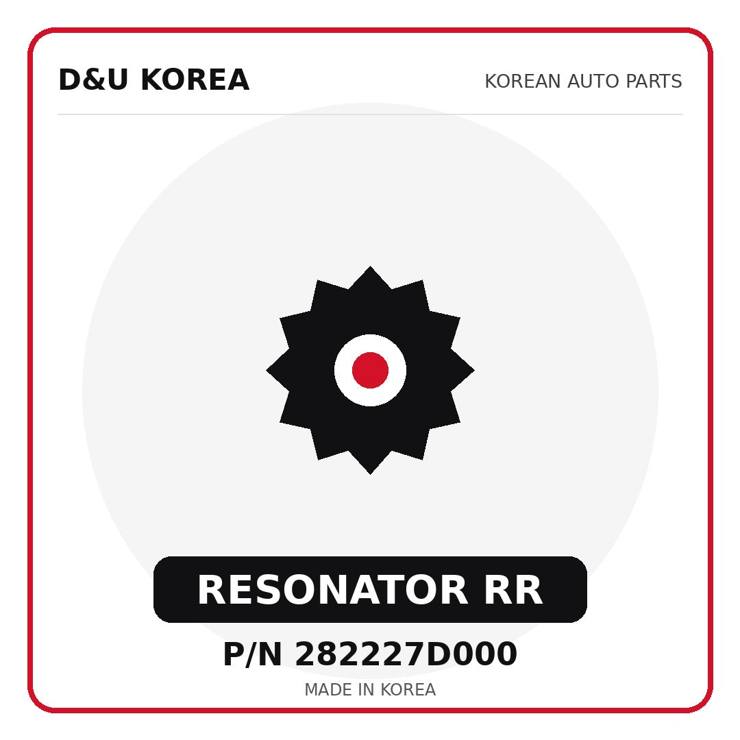 Genuine Mobis RESONATOR RR 282227D000 for Korean vehicles | D&U Korea