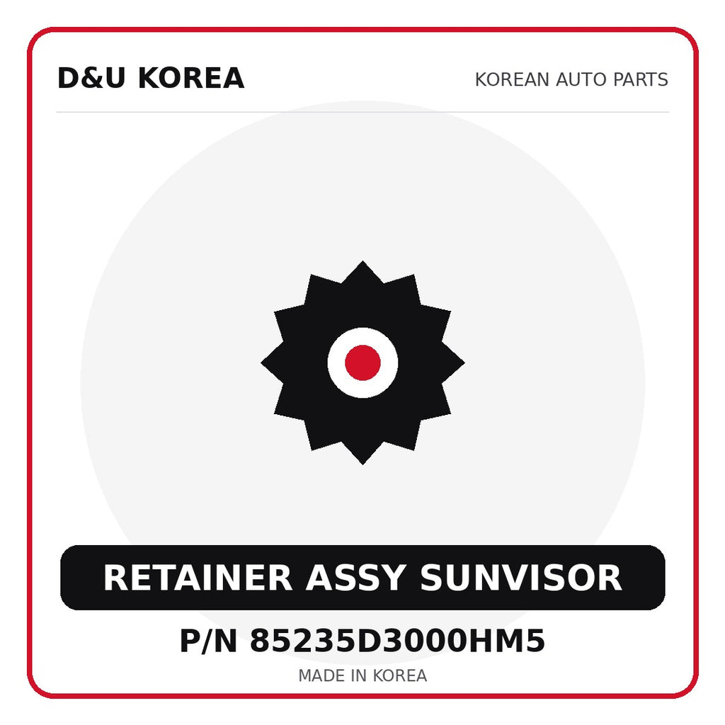 Genuine Mobis RETAINER ASSY SUNVISOR 85235D3000HM5 for Korean vehicles | D&U Korea