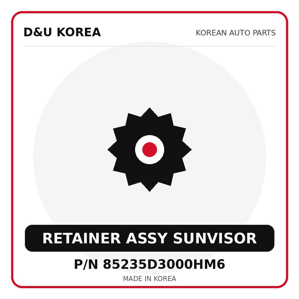Genuine Mobis RETAINER ASSY SUNVISOR 85235D3000HM6 - Korean auto parts from D&U Korea