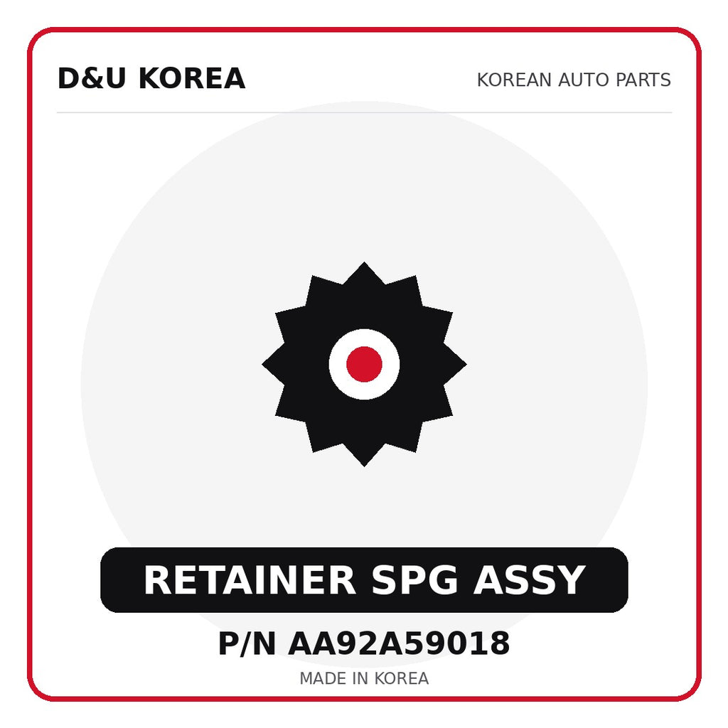 Genuine Mobis RETAINER SPG ASSY AA92A59018 for Korean vehicles | D&U Korea