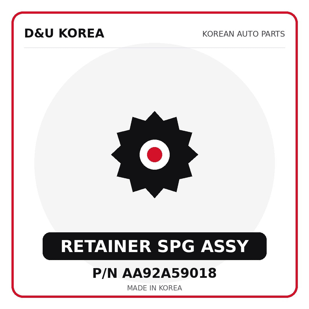 Genuine Mobis RETAINER SPG ASSY AA92A59018 for Korean vehicles | D&U Korea