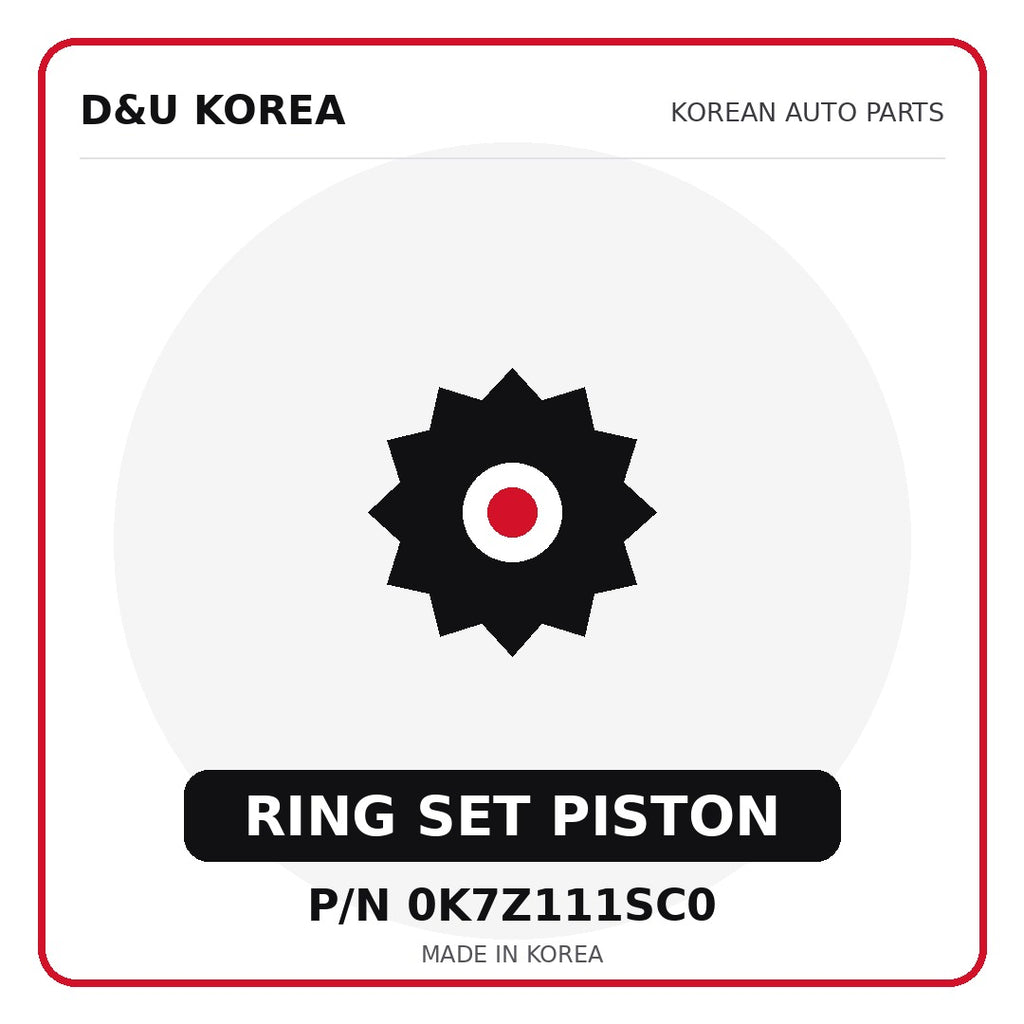 Genuine Mobis RING SET PISTON 0K7Z111SC0 - Korean auto parts from D&U Korea
