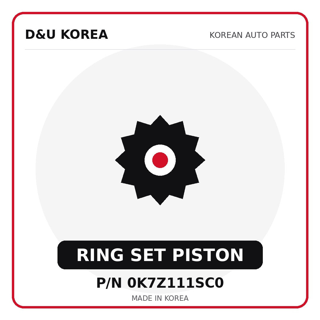 Genuine Mobis RING SET PISTON 0K7Z111SC0 - Korean auto parts from D&U Korea