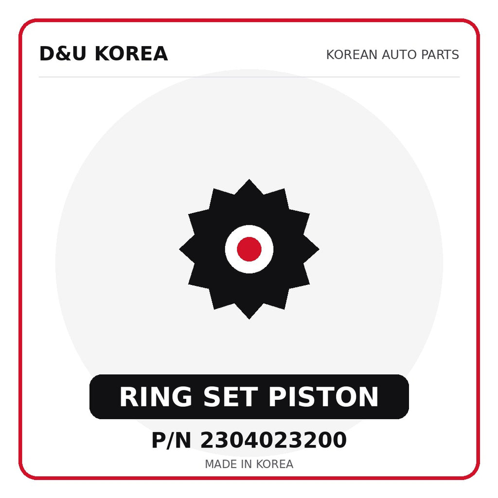 Genuine Mobis RING SET PISTON 2304023200 - Korean auto parts from D&U Korea