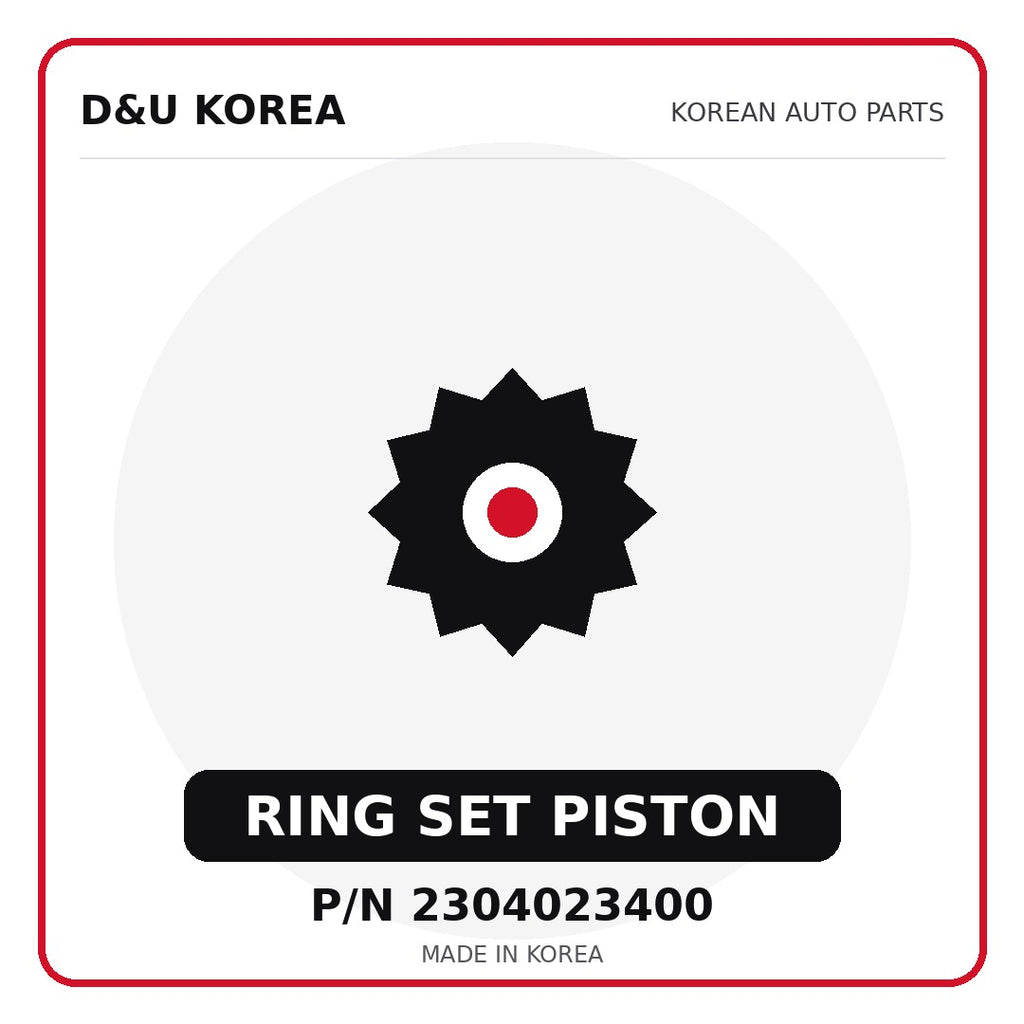 Genuine Mobis RING SET PISTON 2304023400 - Korean auto parts from D&U Korea