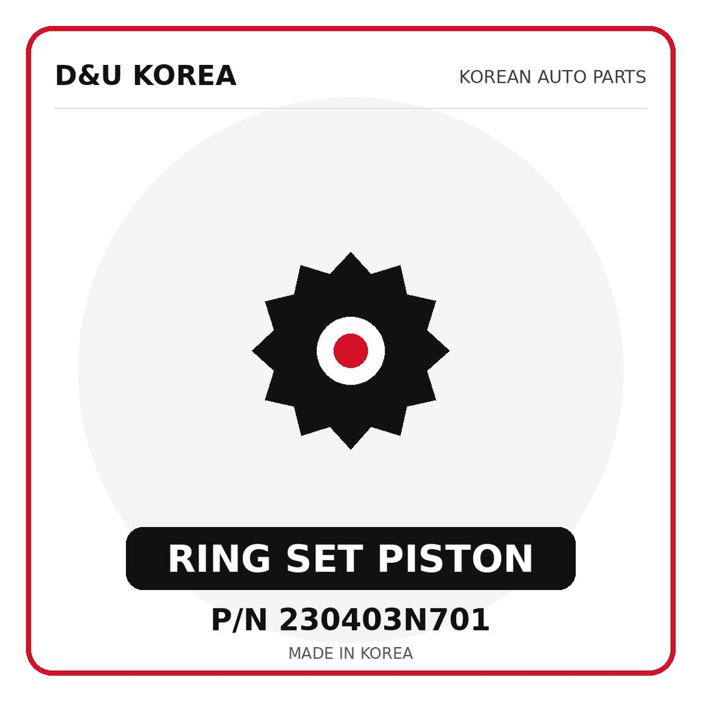 Genuine Mobis RING SET PISTON 230403N701 - Korean auto parts from D&U Korea