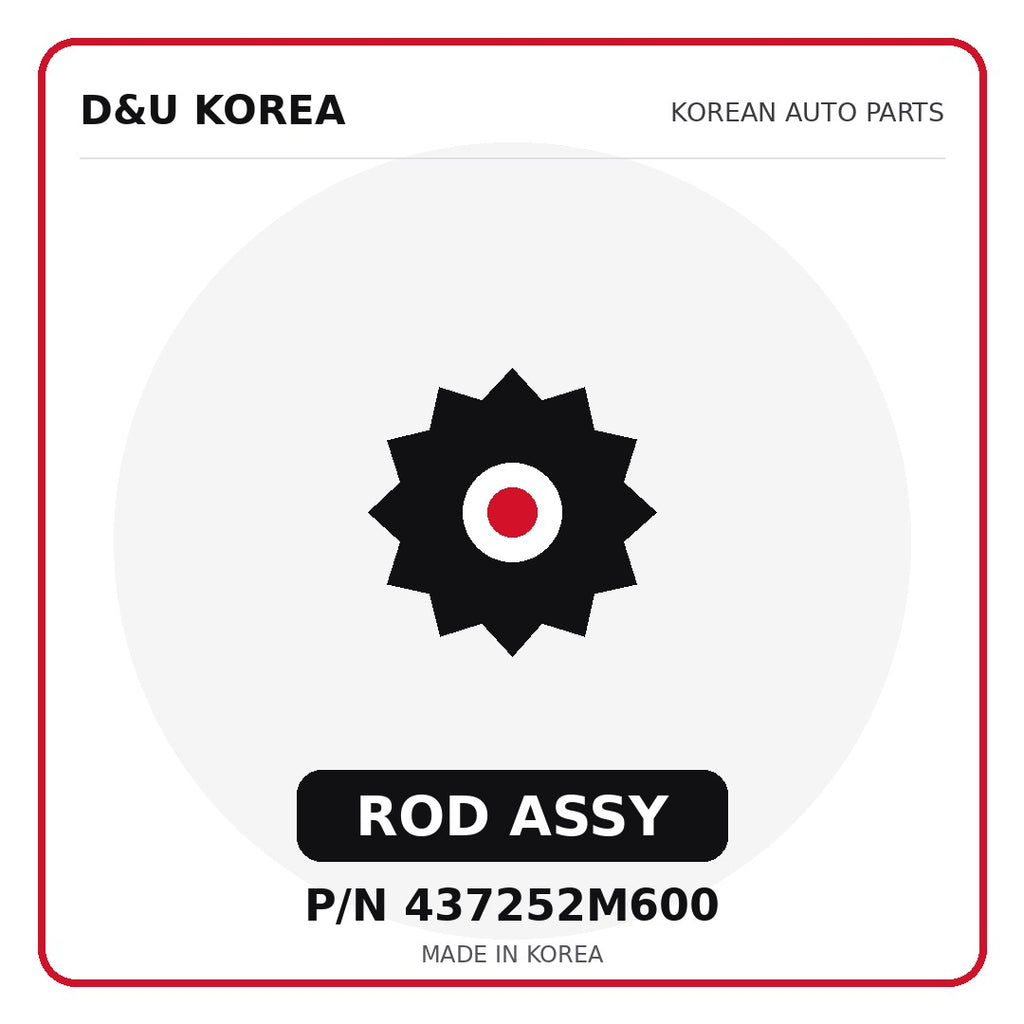 Genuine Mobis ROD ASSY 437252M600 - Korean auto parts from D&U Korea