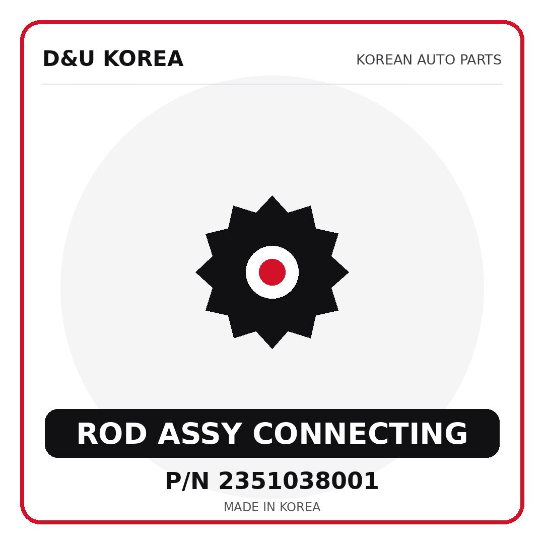 Genuine Mobis ROD ASSY CONNECTING 2351038001 - Korean auto parts from D&U Korea