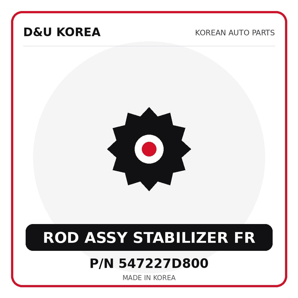 Genuine Mobis ROD ASSY STABILIZER FR 547227D800 - Korean auto parts from D&U Korea