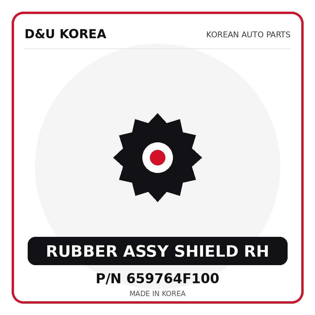 Genuine Mobis RUBBER ASSY SHIELD RH 659764F100 - Korean auto parts from D&U Korea