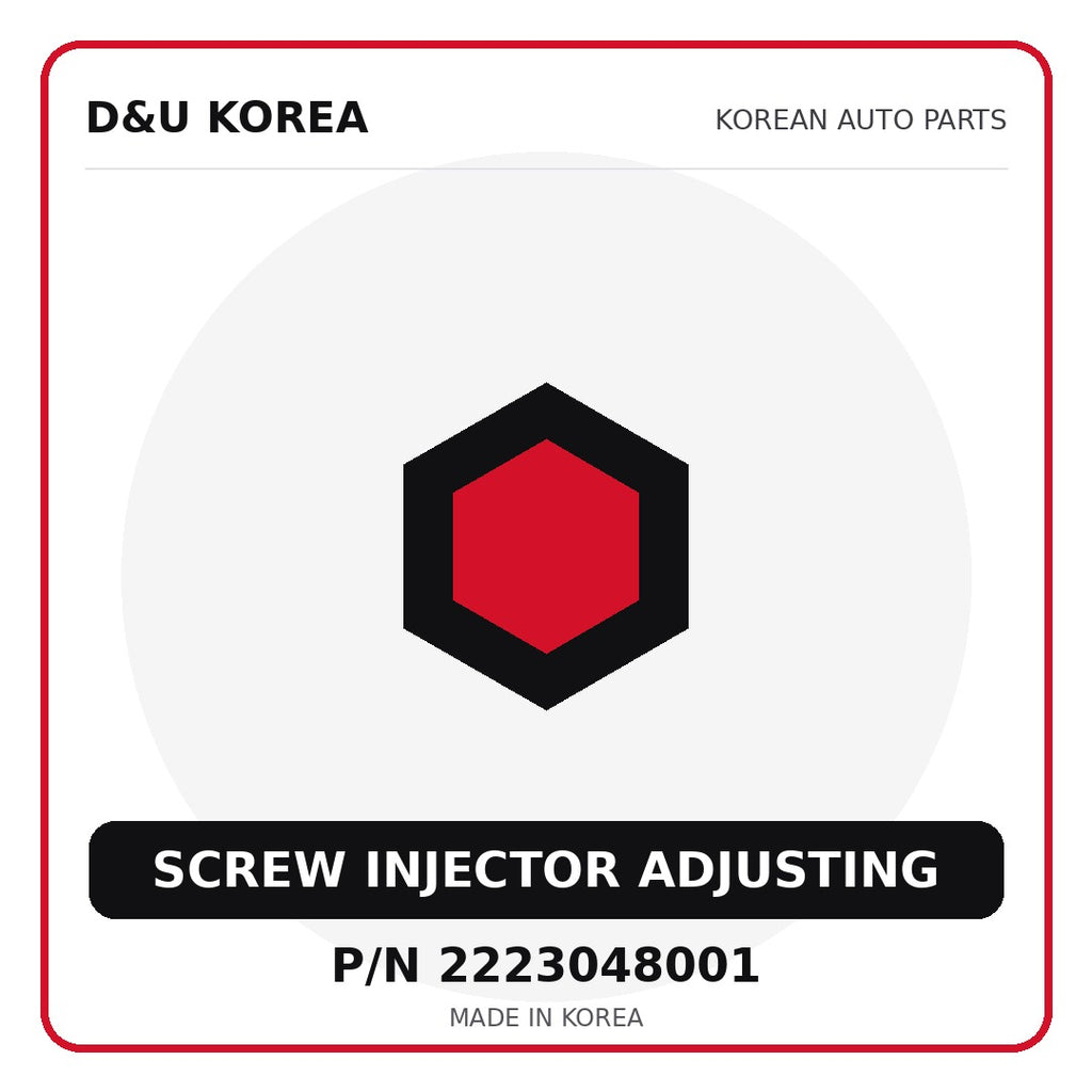 Genuine Mobis SCREW INJECTOR ADJUSTING 2223048001 - Korean auto parts from D&U Korea