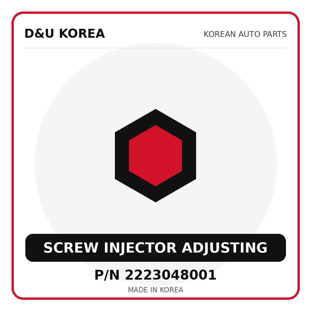 Genuine Mobis SCREW INJECTOR ADJUSTING 2223048001 - Korean auto parts from D&U Korea