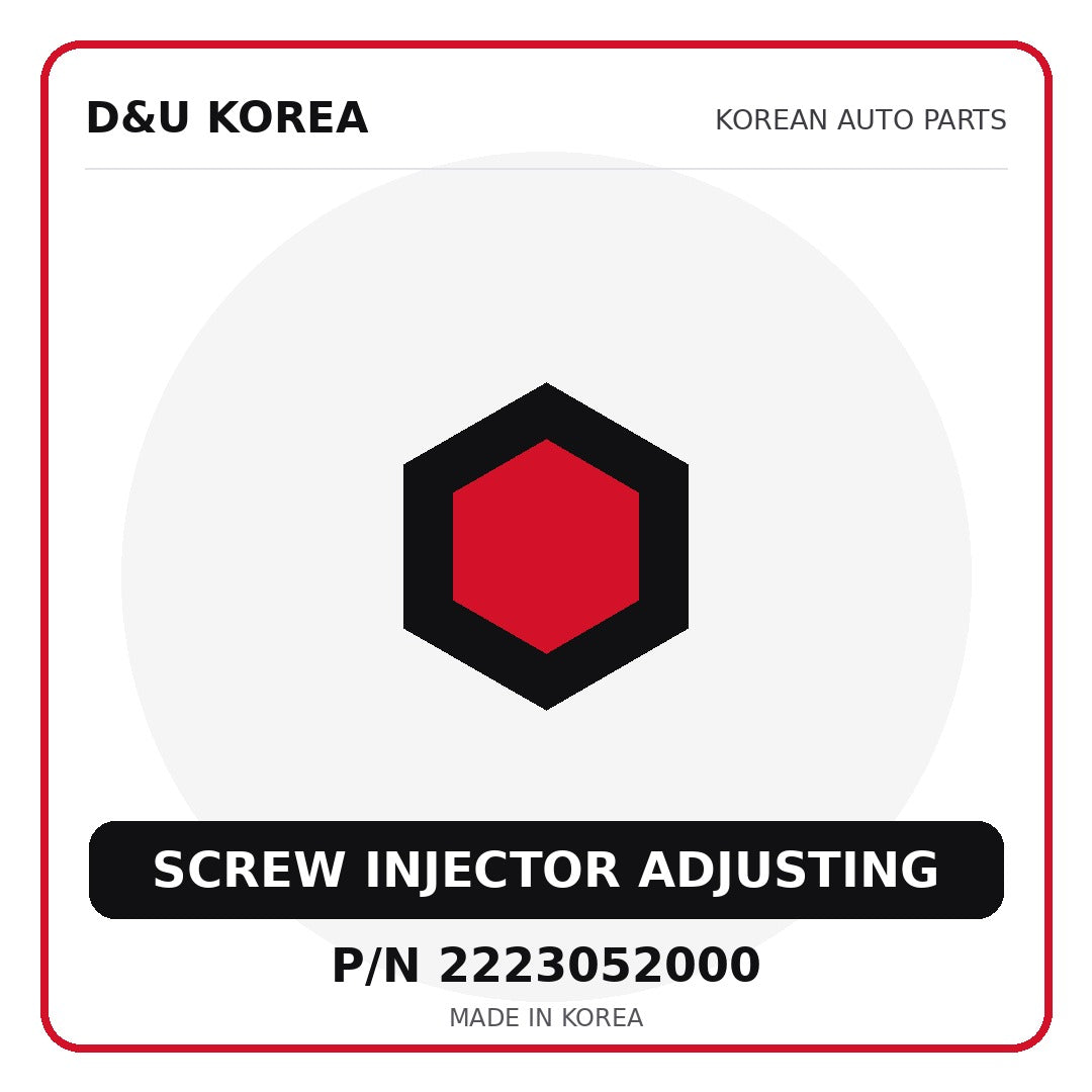 Genuine Mobis SCREW INJECTOR ADJUSTING 2223052000 - Korean auto parts from D&U Korea