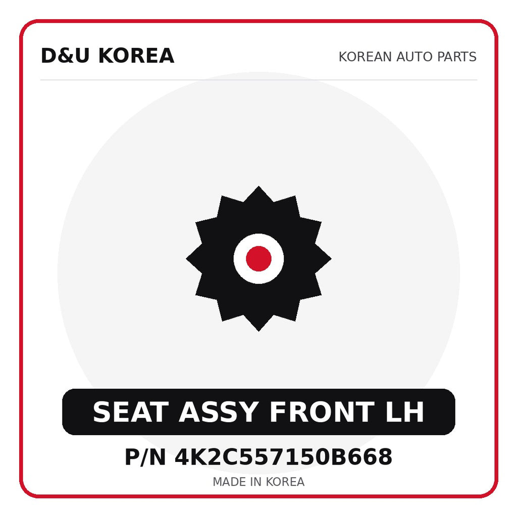Genuine Mobis SEAT ASSY FRONT LH 4K2C557150B668 for Korean vehicles | D&U Korea