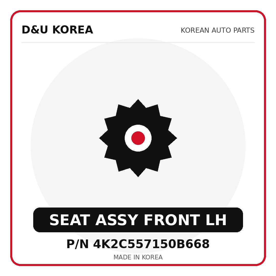 Genuine Mobis SEAT ASSY FRONT LH 4K2C557150B668 for Korean vehicles | D&U Korea