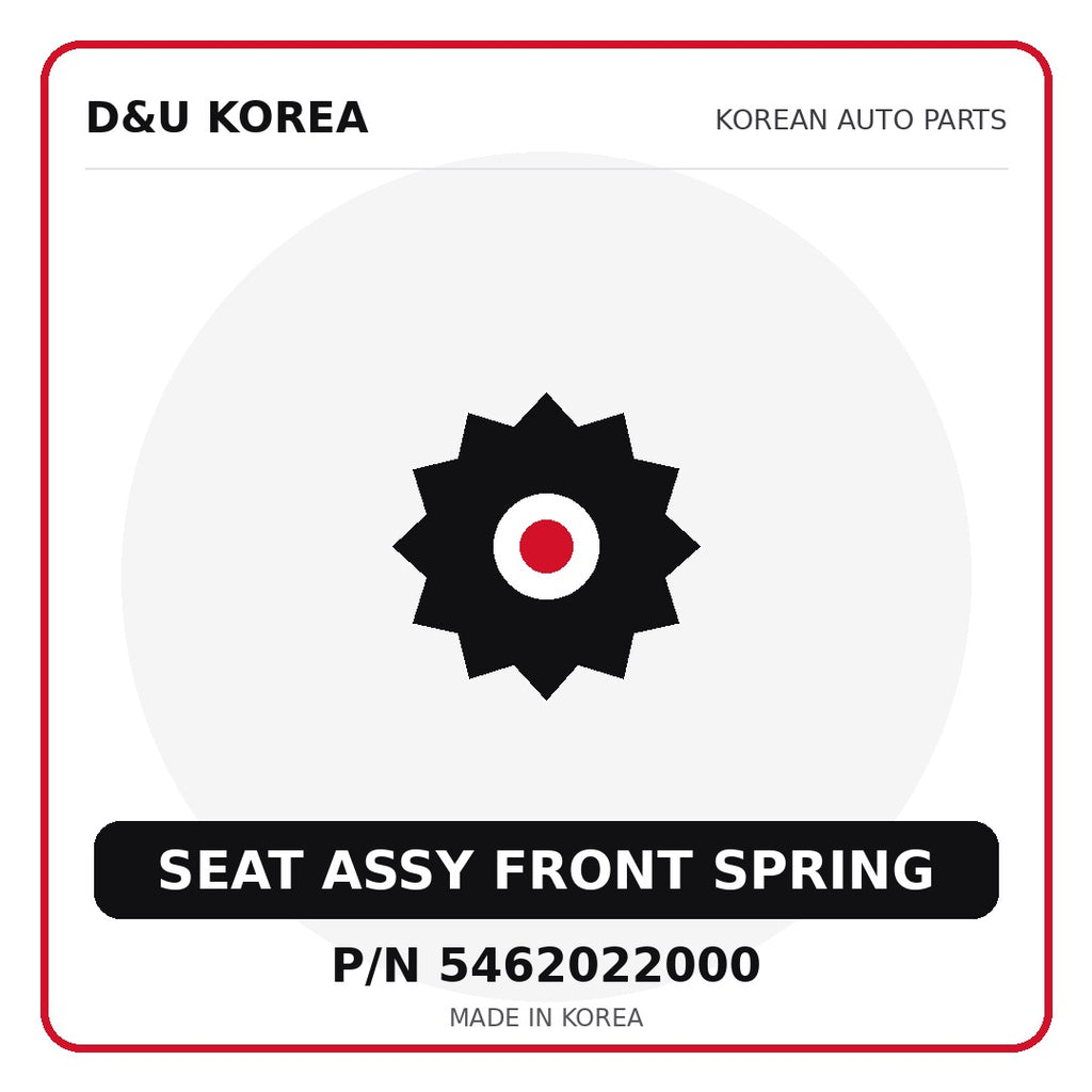 Genuine Mobis SEAT ASSY FRONT SPRING 5462022000 - Korean auto parts from D&U Korea