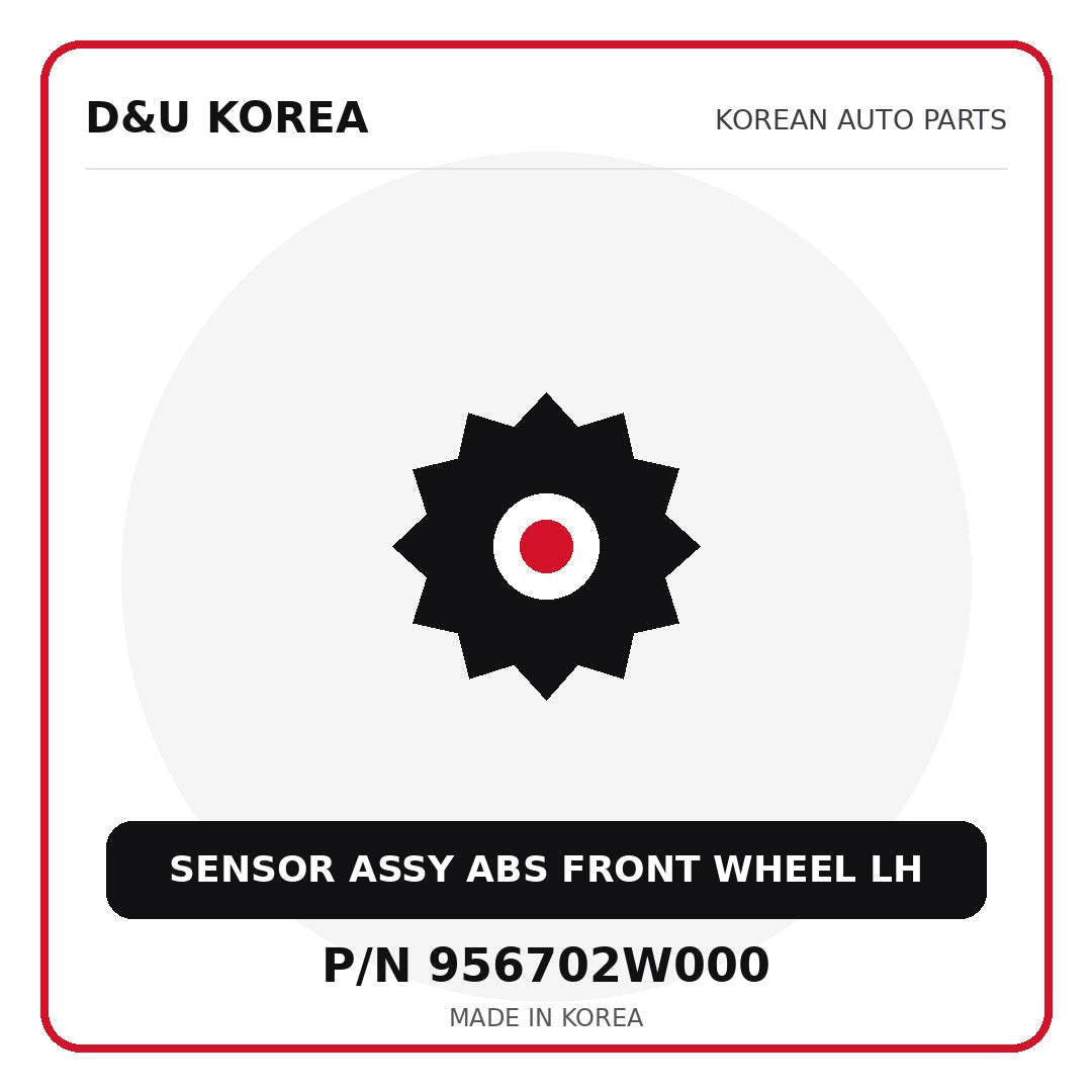 Genuine Mobis SENSOR ASSY ABS FRONT WHEEL LH 956702W000 for Korean vehicles | D&U Korea