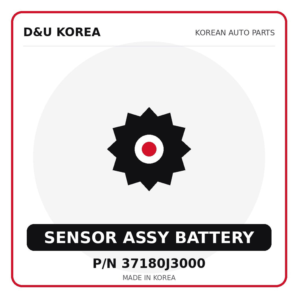 Genuine Mobis SENSOR ASSY BATTERY 37180J3000 for Korean vehicles | D&U Korea