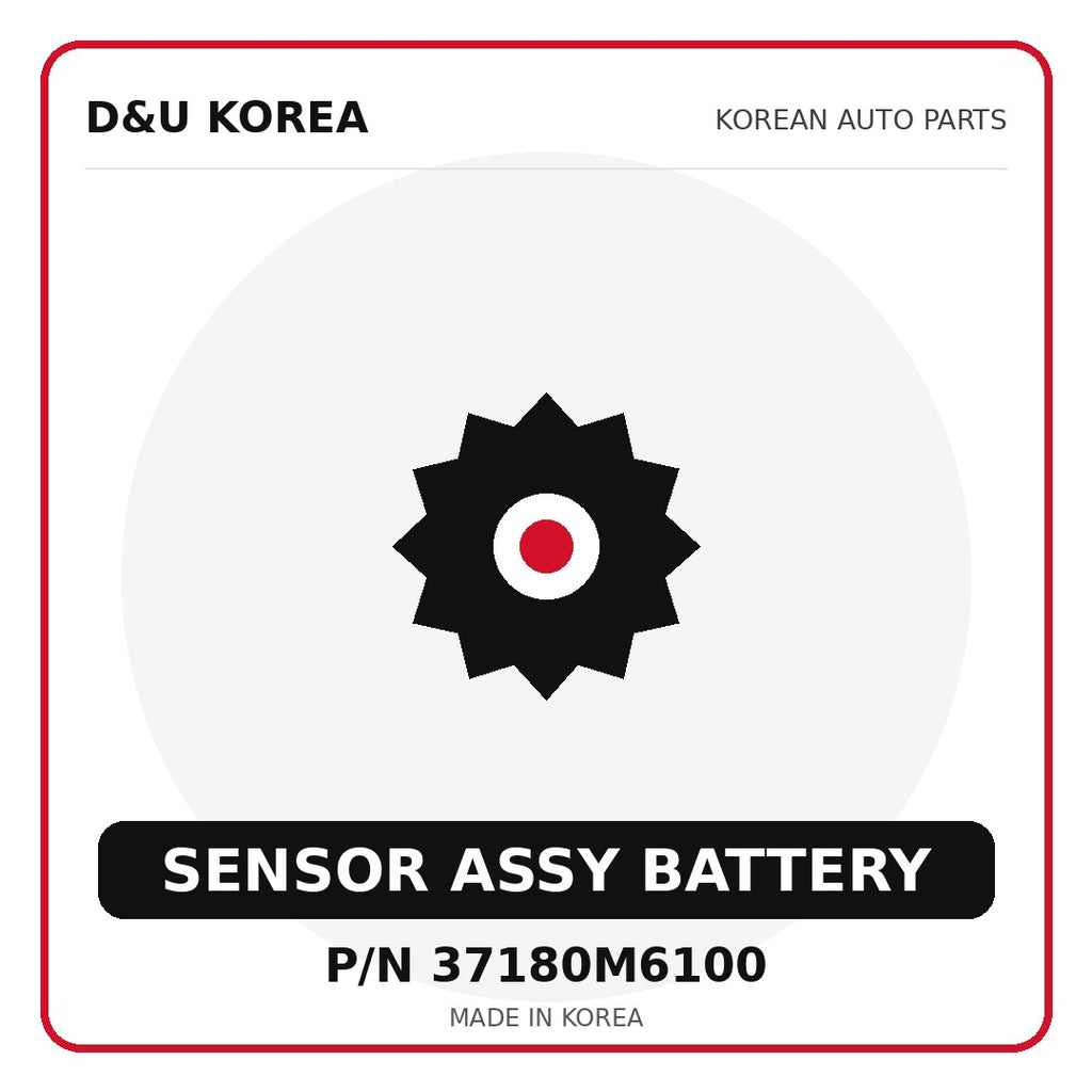Genuine Mobis SENSOR ASSY BATTERY 37180M6100 - Korean auto parts from D&U Korea