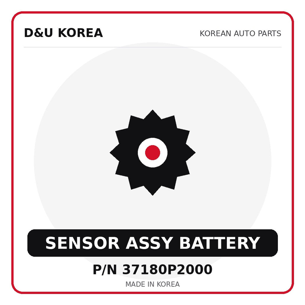 Genuine Mobis SENSOR ASSY BATTERY 37180P2000 - Korean auto parts from D&U Korea