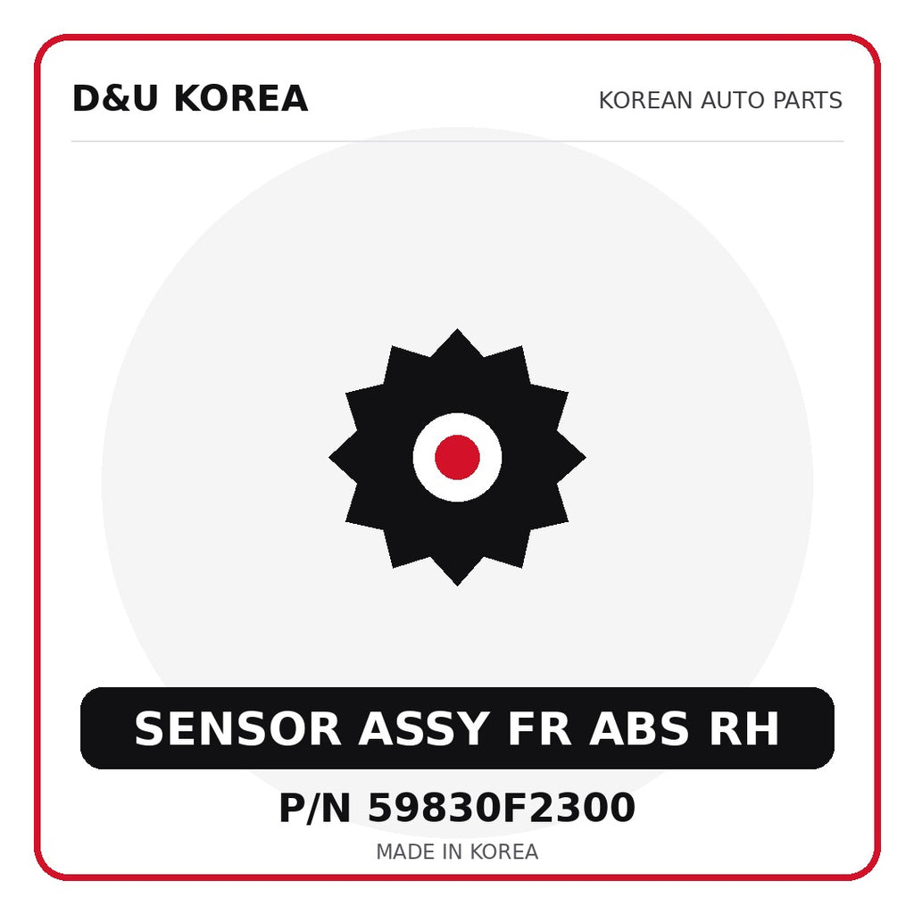 Genuine Mobis SENSOR ASSY FR ABS RH 59830F2300 - Korean auto parts from D&U Korea