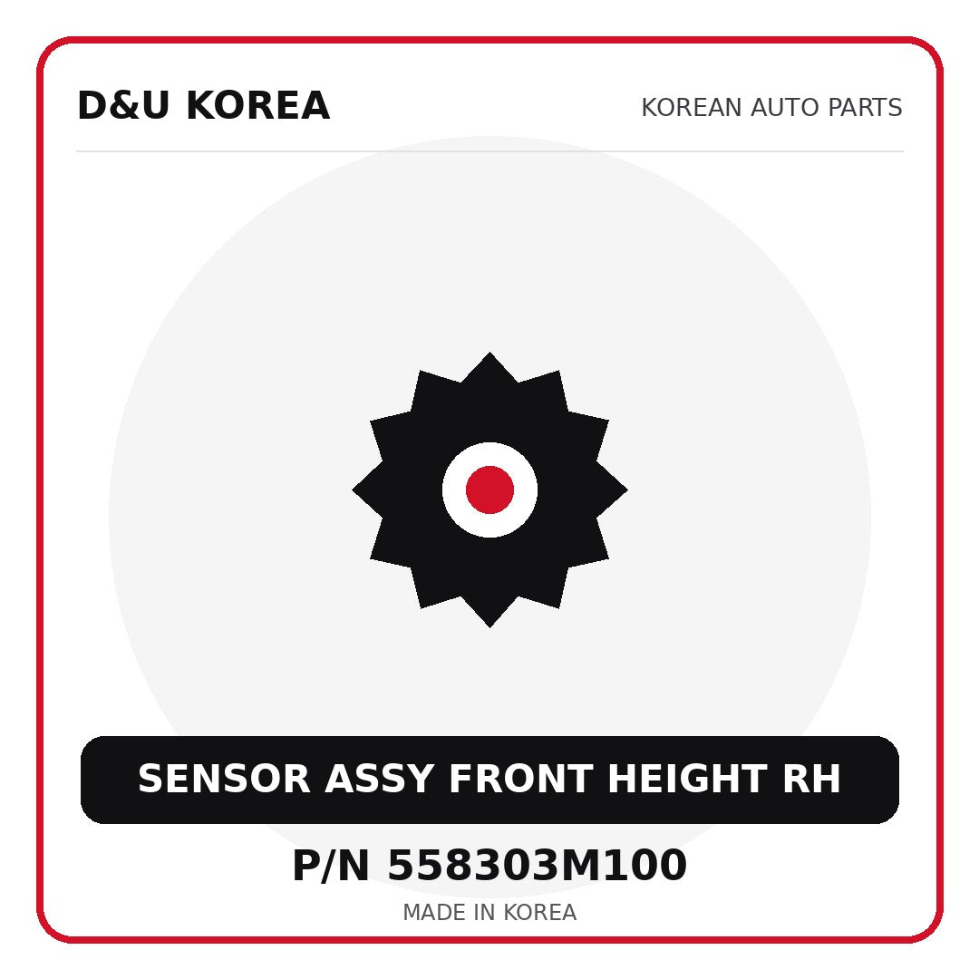 Genuine Mobis SENSOR ASSY FRONT HEIGHT RH 558303M100 - Korean auto parts from D&U Korea