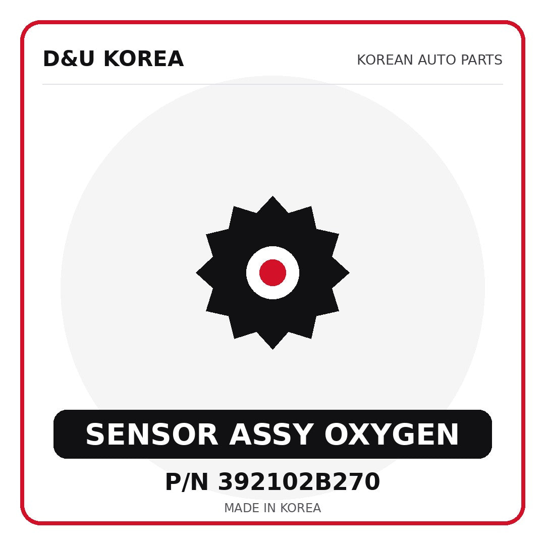 Genuine Mobis SENSOR ASSY OXYGEN 392102B270 - Korean auto parts from D&U Korea