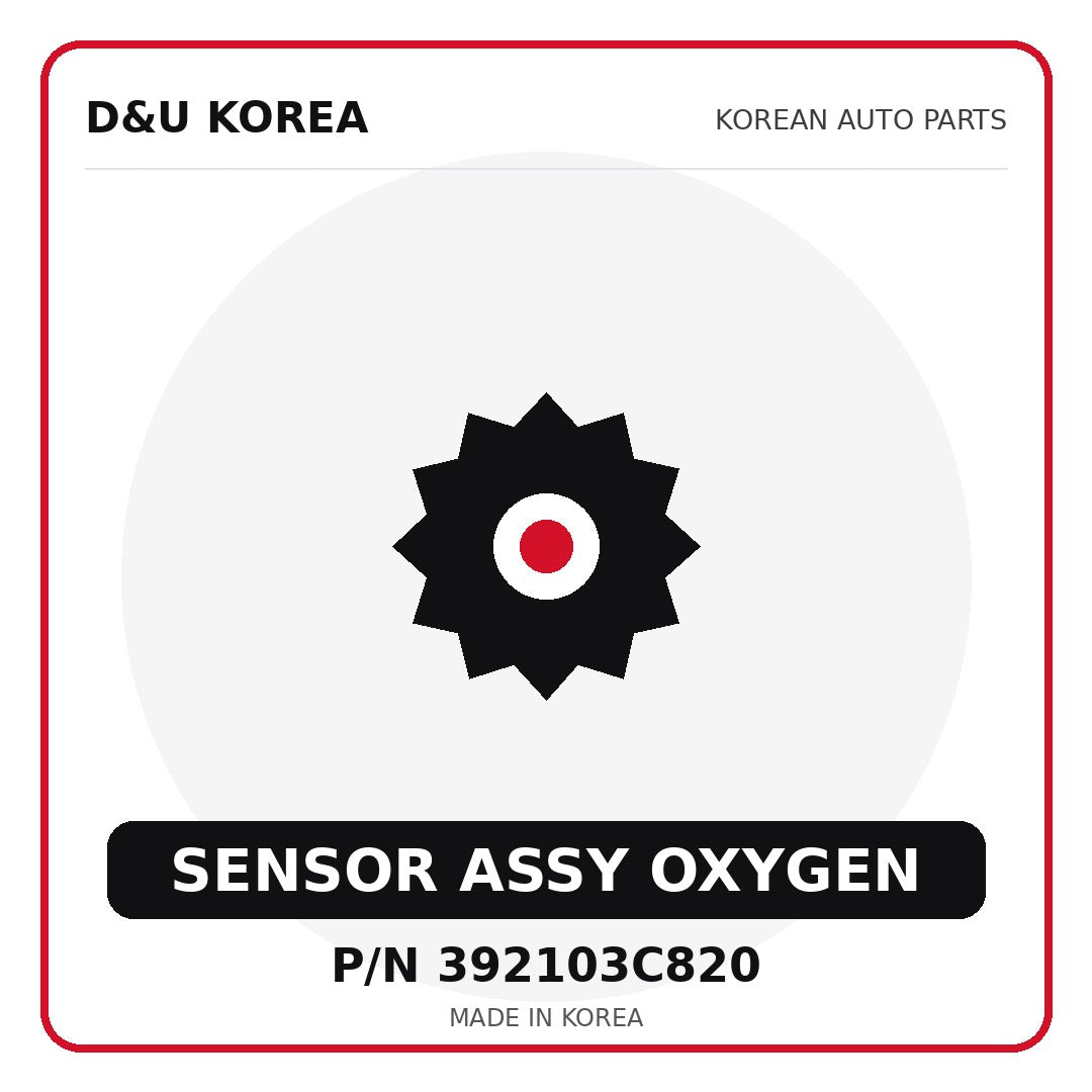 Genuine Mobis SENSOR ASSY OXYGEN 392103C820 - Korean auto parts from D&U Korea