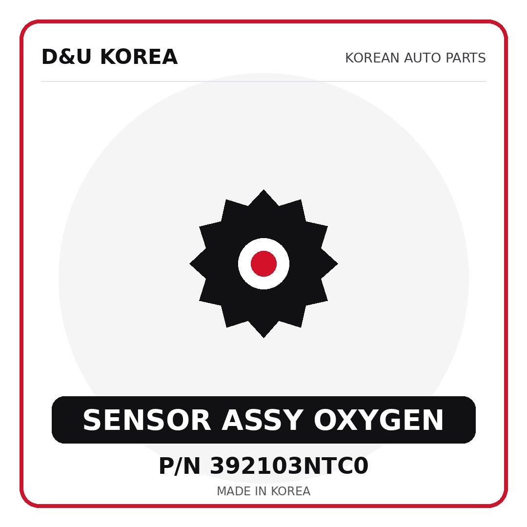 Genuine Mobis SENSOR ASSY OXYGEN 392103NTC0 - Korean auto parts from D&U Korea