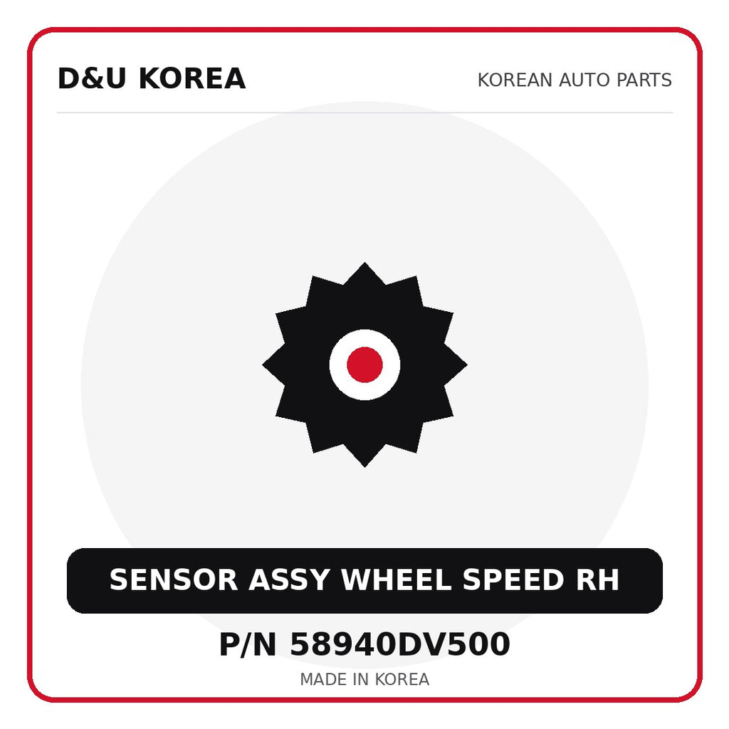 Genuine Mobis SENSOR ASSY WHEEL SPEED RH 58940DV500 - Korean auto parts from D&U Korea