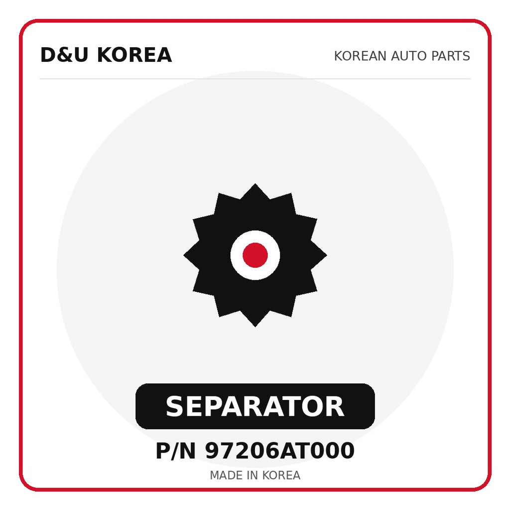 Genuine Mobis SEPARATOR 97206AT000 - Korean auto parts from D&U Korea